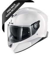Shark Skwal 2 Blank Motorcycle Helmet White at JTS Biker Clothing 